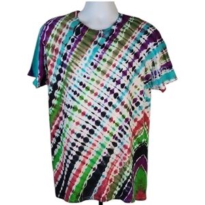 New George Colorful Tie-Dye Short Sleeve Shirt